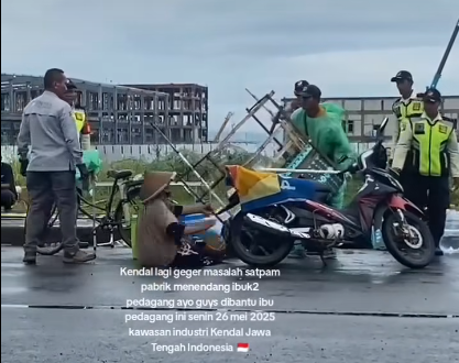 Viral: Satpam KIK Kendal Terekam Bertindak Kasar Terhadap Pedagang Kaki Lima